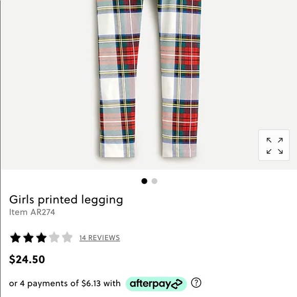 JCREW Girls tartan plaid leggings.Great for th holidays 🎄🎁 - Picture 5 of 5